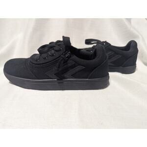 BILLY Footwear Youth CS Sneaker Low Top‎ 3M Black Zipper Lace Closure Round Toe